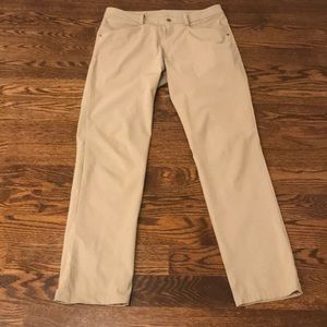 Men’s khaki Lululemon ABC pants